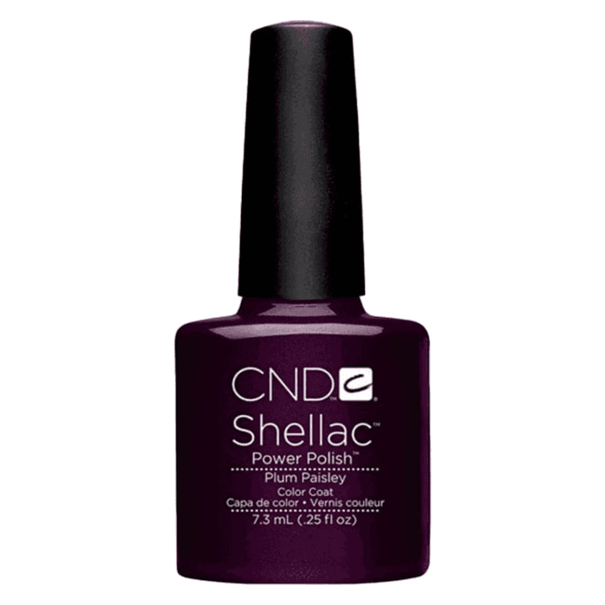 CND SHELLAC™ Plum Paisley Gel Polish 7.3ml bottle on white background
