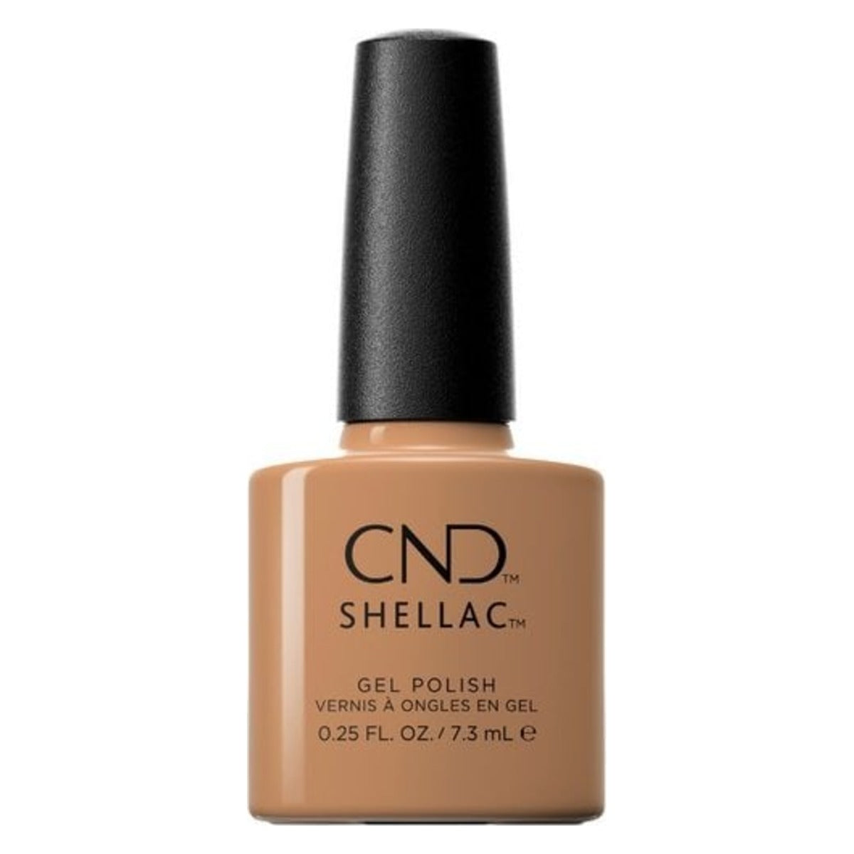 CND SHELLAC™ Running Latte Gel Polish 7.3ml bottle on white background