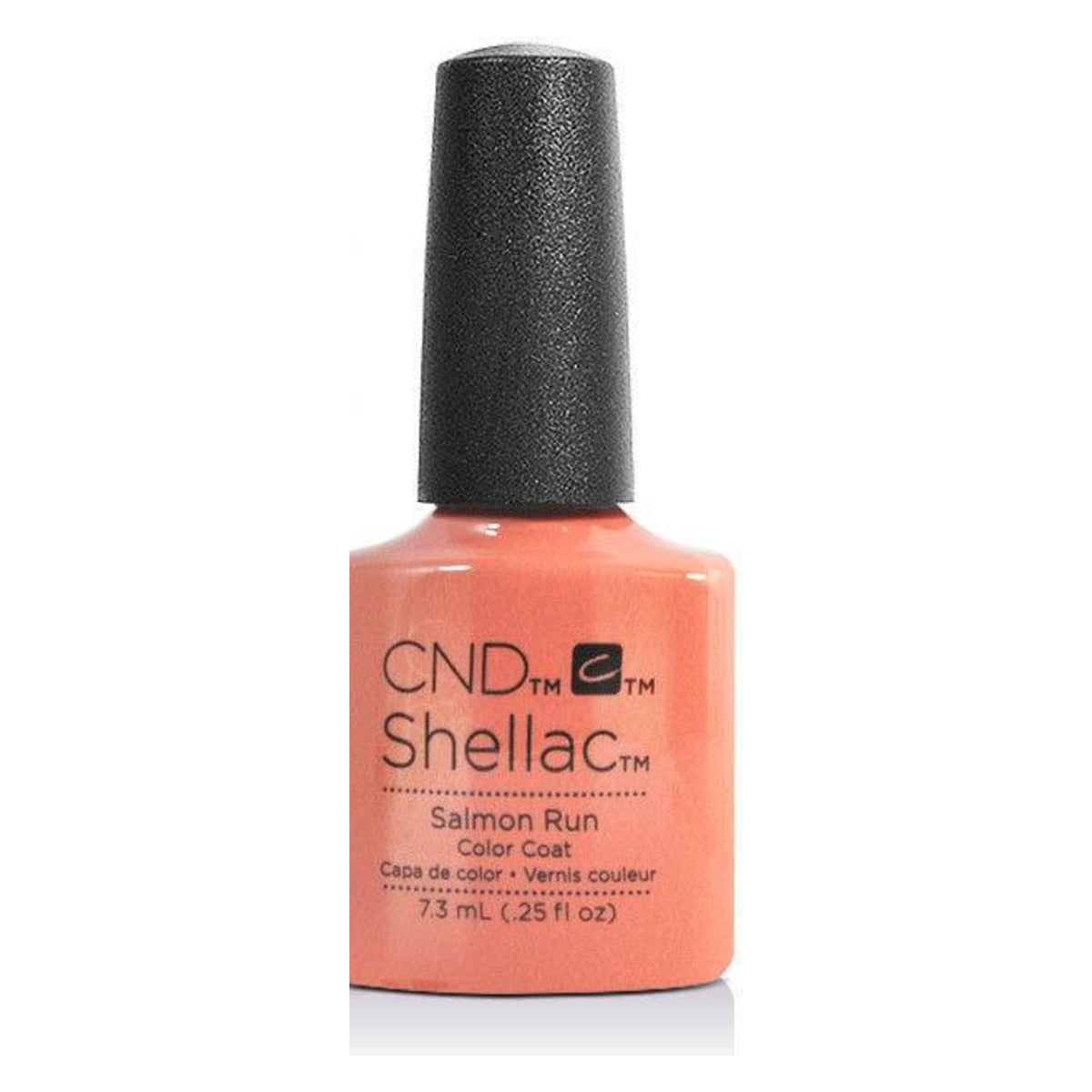 CND SHELLAC™ Salmon Run Gel Polish 7.3ml bottle on white background