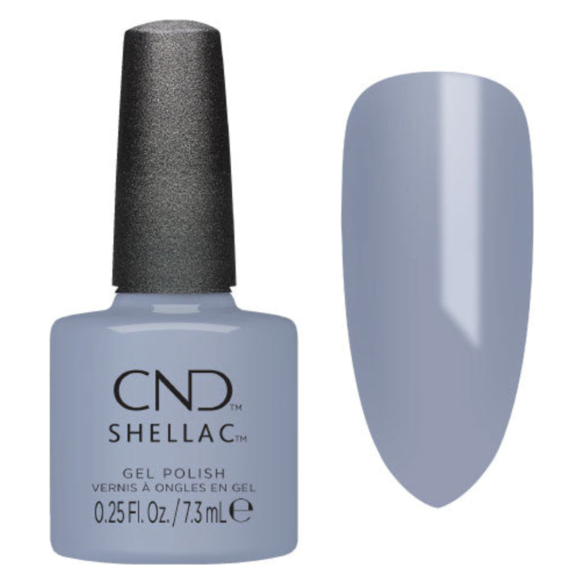 CND SHELLAC™ vintage blue jeans Gel Polish 7.3ml – HEMA & TPO Free bottle on white background