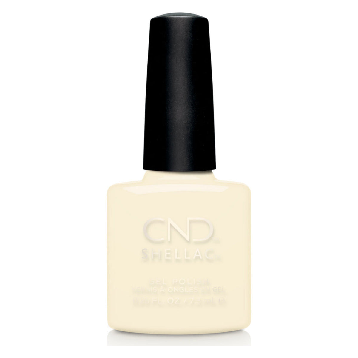 CND SHELLAC™ white button down Gel Polish 7.3ml bottle on white background