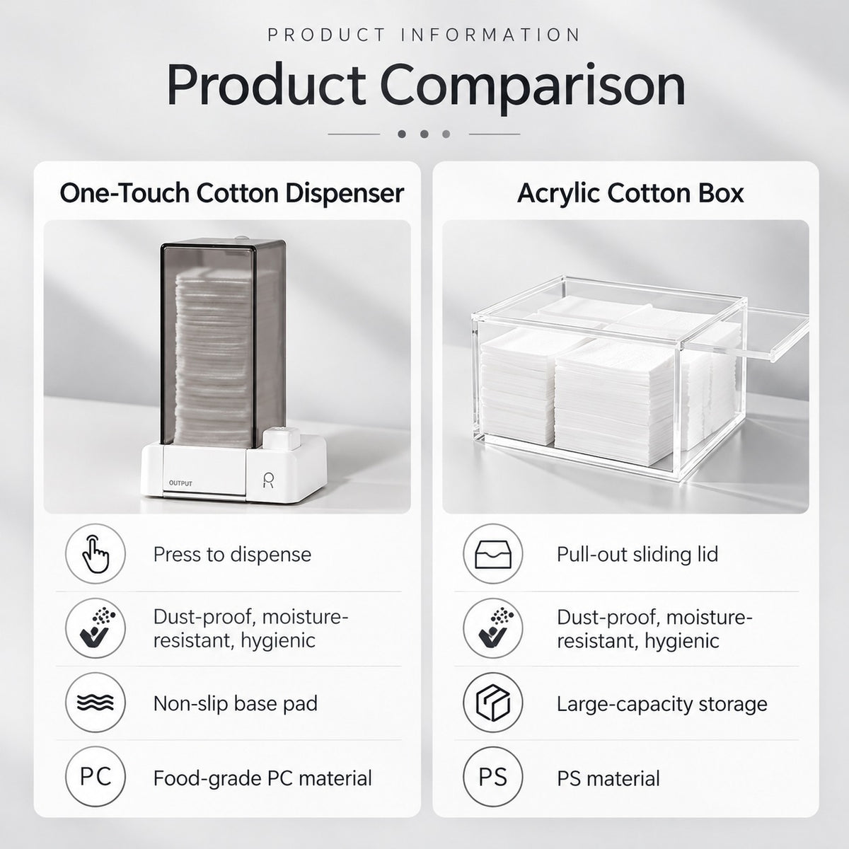MR NAIL Cotton Pad Storage Box