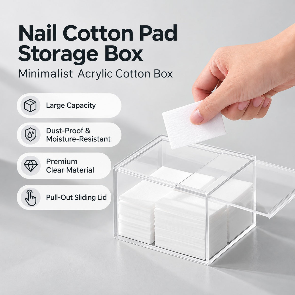 MR NAIL Cotton Pad Storage Box