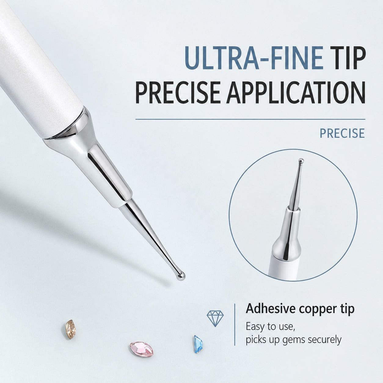 Dual-Ended Rhinestone Picker and Precision Nail Art Tool