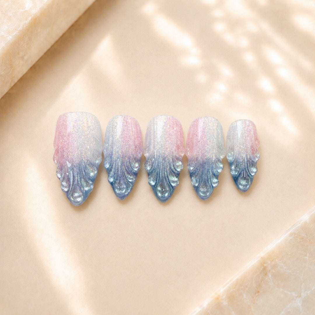 Pre Painted Nail Art Nail Tips