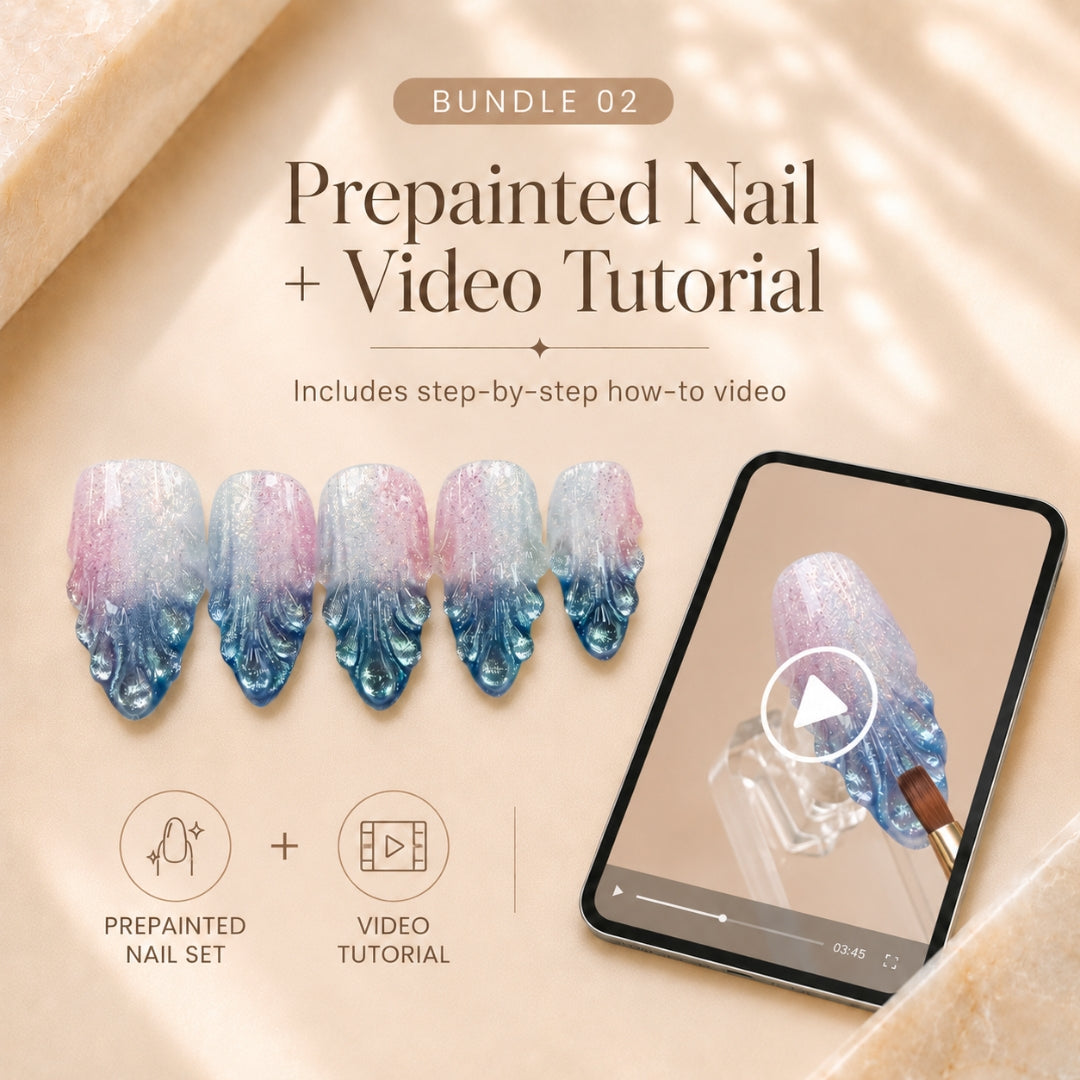 Pre Painted Nail Art Nail Tips