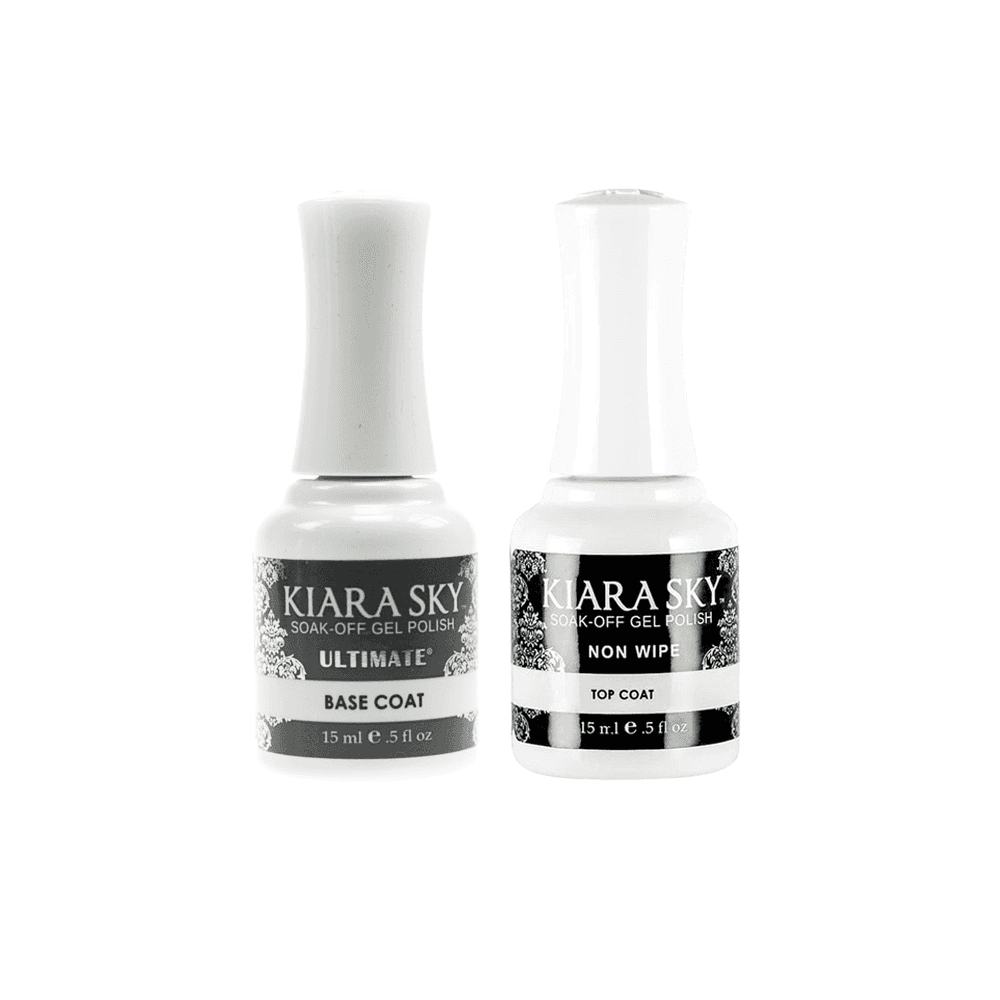 KIARA SKY Gel Polish Essentials DUO 15ml - Ultimate Base Coat & Non Wipe Top Coat