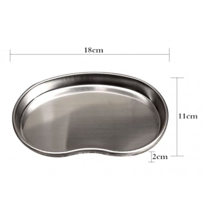Pedicure Manicure Stainless Steel Tray - Kidney Shape