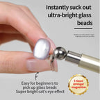 Double-Ended Cat Eye Nail Magnet Wand with Steel Ball - Strong