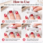 360° Rotating Cat Eye Nail Magnet – Glass Bead Effect Tool
