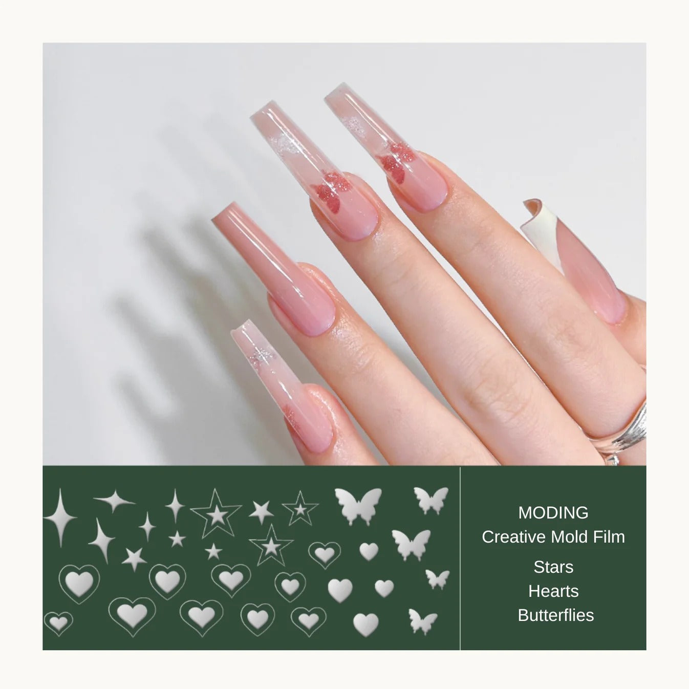 MODING Dual-Form Nail Soft Silicone Stencil