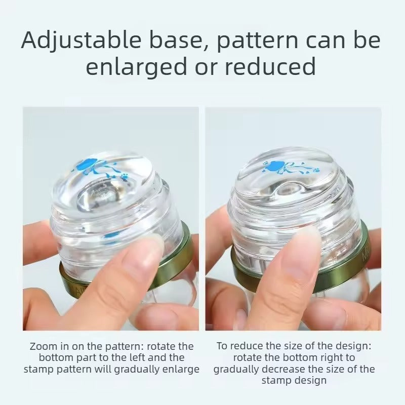 Adjustable Silicone Nail Stamper – Enlarge & Reduce Stamping Designs
