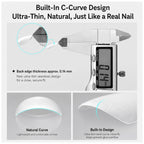 MR NAIL Clear Matte Press On Pedicure Toenail Tips - 11 size (60pcs)