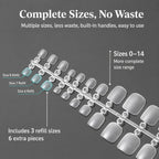 MR NAIL Clear Matte Press On Pedicure Toenail Tips - 11 size (60pcs)