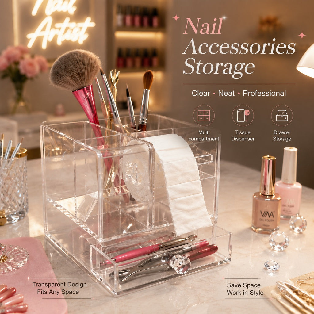 Nail Accessories Storage Clear