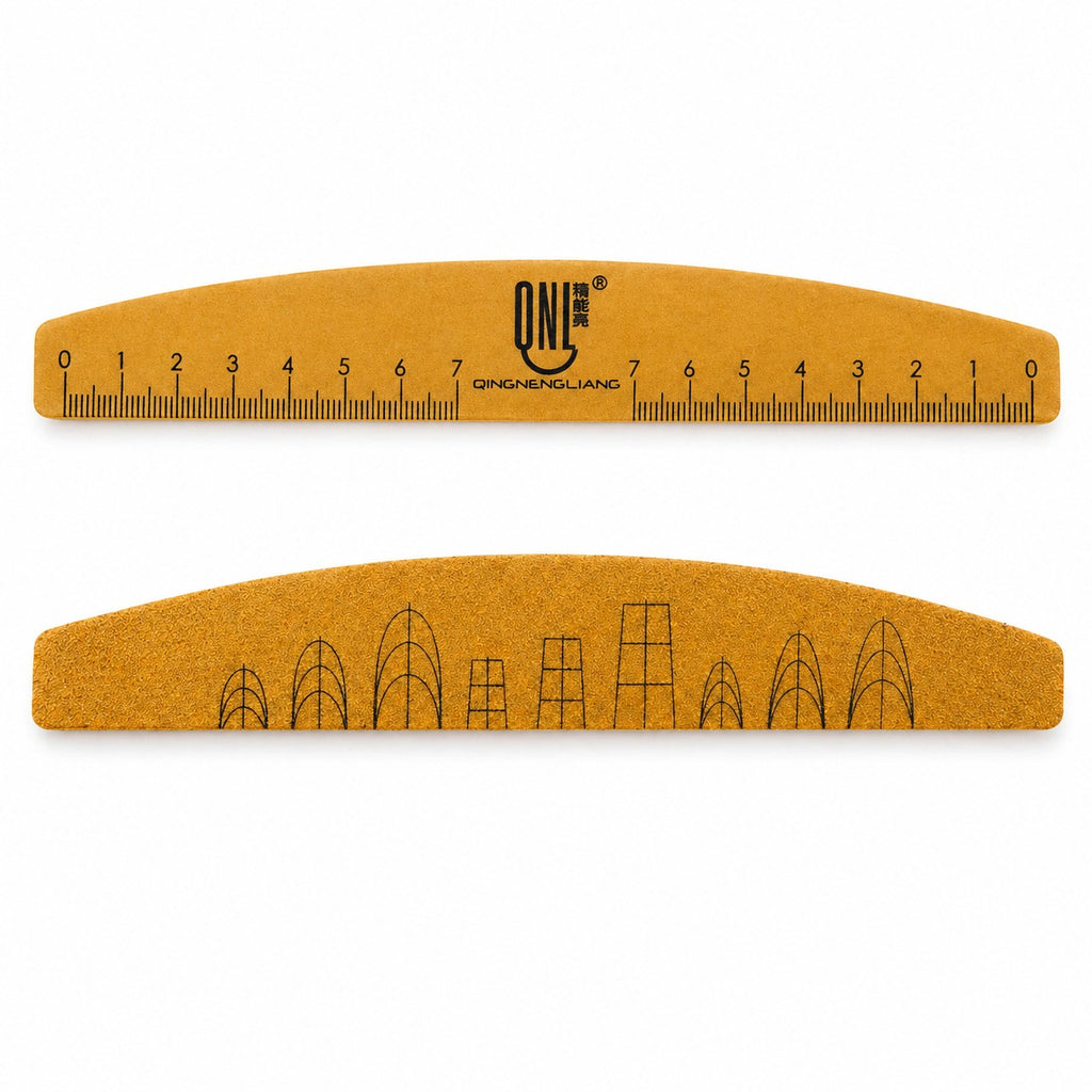 Washable Nail File with Ruler & Shape Guide – Dual Grit 100/180