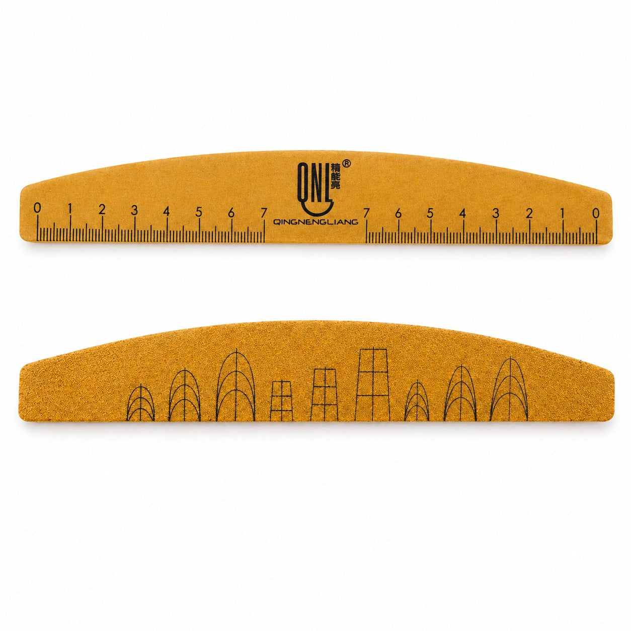 Washable Nail File with Ruler & Shape Guide – Dual Grit 100/180