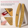 Washable Nail File with Ruler & Shape Guide – Dual Grit 100/180