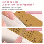 Washable Nail File with Ruler & Shape Guide – Dual Grit 100/180