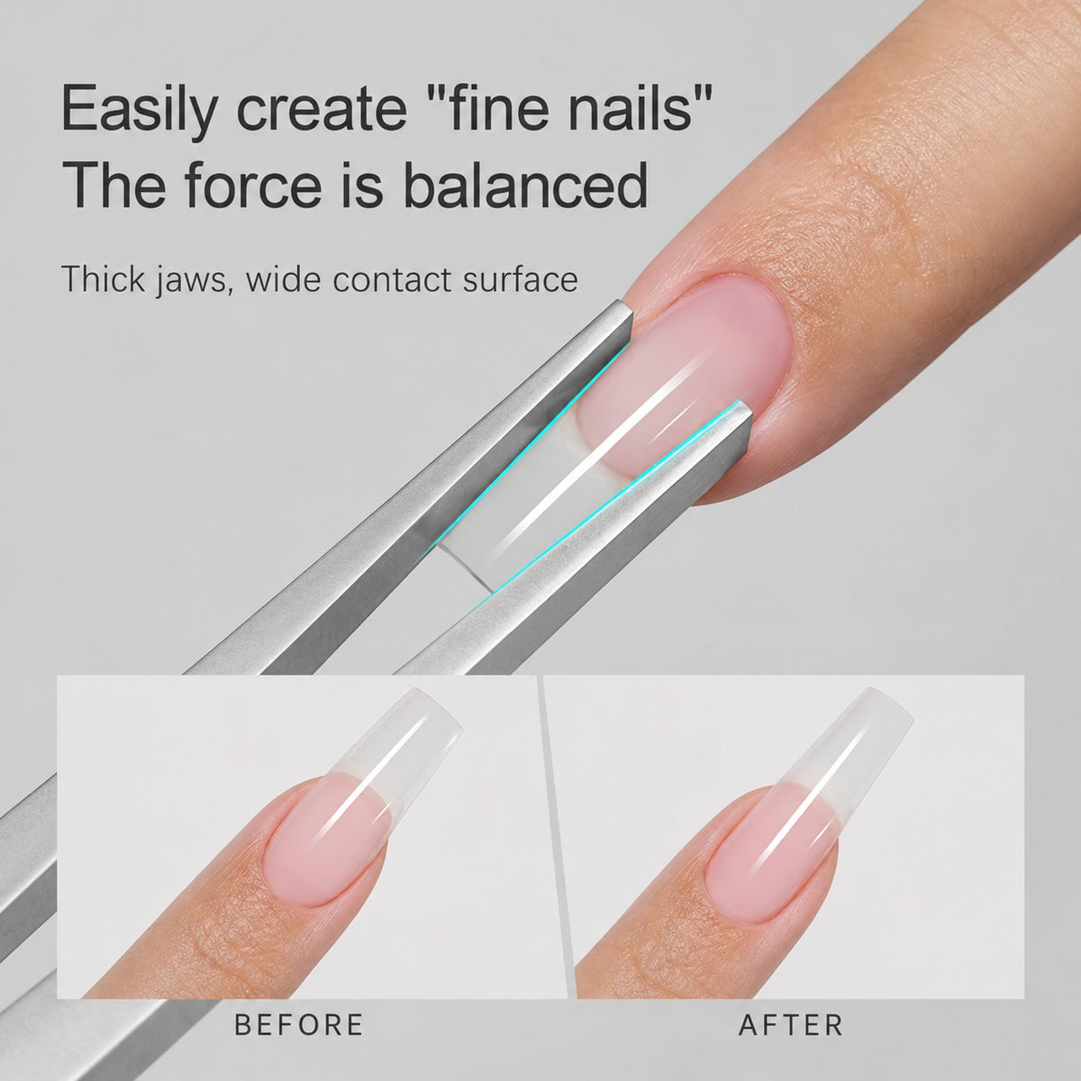 MR NAIL Anti Rust Nail Sculpting Clamp – Long Pointed Tip for Building & Extending Nails