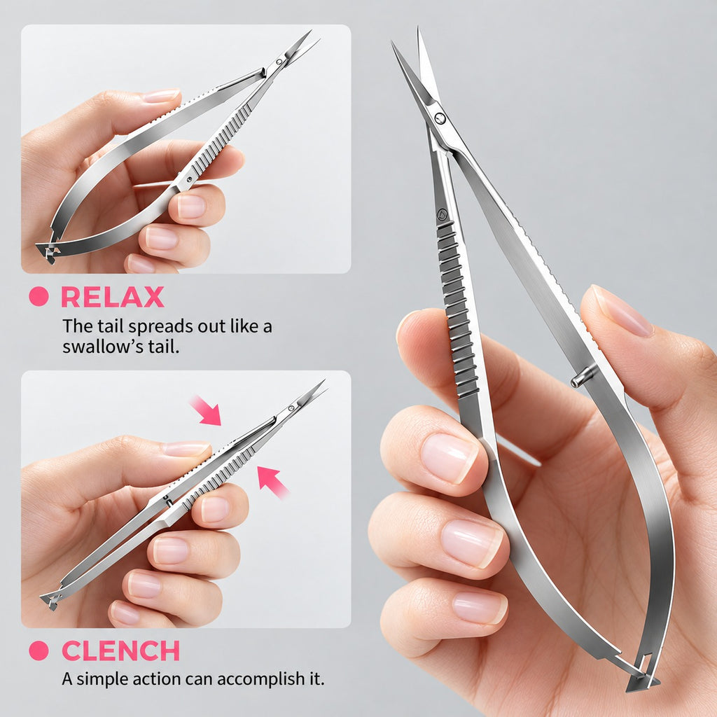 Extra Fine Curved Precision Cuticle Scissors – 8.5cm