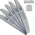 TNBL Nail File Premium - Half Moon Zebra Pack Of 5