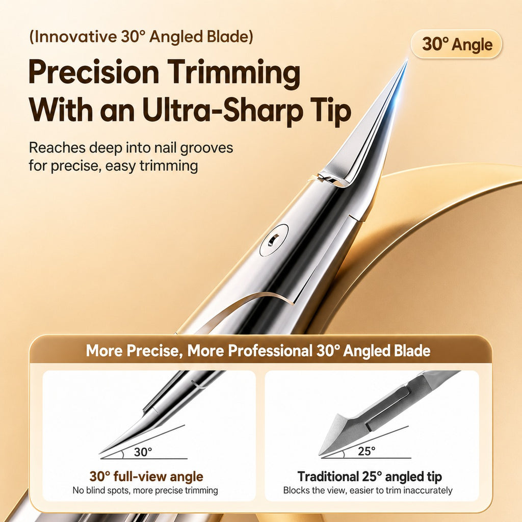 Light Pink Hawk-Bill Nail Nipper for Ingrown Toenails & Cuticle Trimming