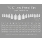 MR NAIL Clear Matte Press On Pedicure Toenail Tips - 11 size (60pcs)