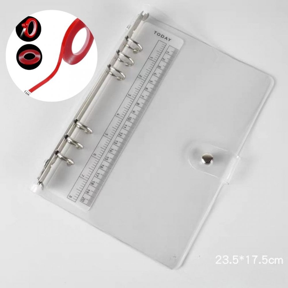 Transparent Nail Art Sample Book Reusable Display Pages + Tape Bundle