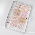 Transparent Nail Art Sample Book Reusable Display Pages + Tape Bundle