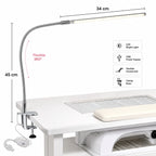 Professional Flexible LED Clamp Table Lamp – USB Powered, 360° Adjustable